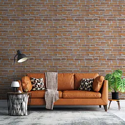 Самоклейка декоративна 3D панель 3D Loft під руду катеринославську цеглу в рулоні 20 м 20000x700x3мм - мініатюра 3