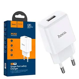 Мережевий зарядний пристрій Hoco N9 + USB Cable Type-C 1 USB 2.1A White