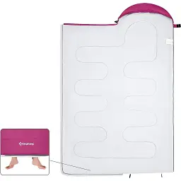 Спальний мішок KingCamp Oasis 250 Comf +12°C / Lim +7°C / Extr -3°C Rosered - мініатюра 2