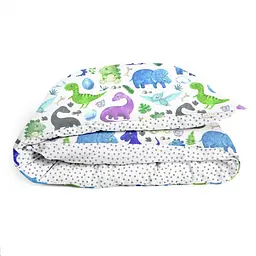 Дитяча постільна білизна Cosas COLORFUL DINO 110х140см (DinoColor_GreyBlots_140) - мініатюра 4