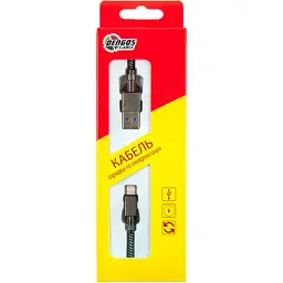Дата кабель USB 3.0 AM to Lightning 1.0m 4A black Dengos (NTK-L-KPR-USB3-BLACK) - мініатюра 2