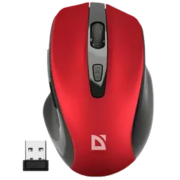 Миша бездротова Defender Prime MB-053 Silent Red (52052)