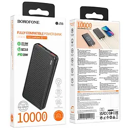 Портативний ЗП Power Bank Borofone BJ56 Graceful 22.5W+PD20W 10000 mAh Black - мініатюра 4