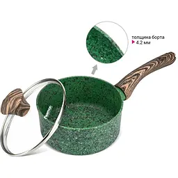 Ківш Fissman Malachite зі скляною кришкою 1.4 л (4317) - мініатюра 4