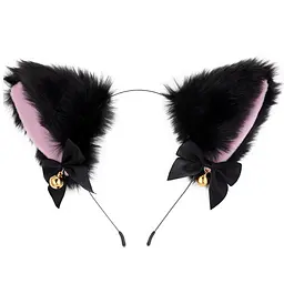 Косплей аксесуар Cat ears Котячі Вушка чорні AC CE 06