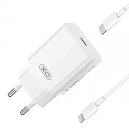 Сітчасте зарядне пристрій XO L126 USB-C PD20W Fast Charging Charger Білий - мініатюра 3