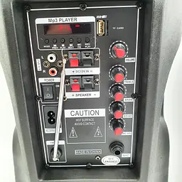 Акустична система акумуляторна колонка 10" з мікрофоном радіо Su-Kam BT100D 500 Вт чорна - мініатюра 7