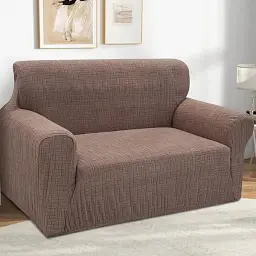 Чохол на диван 2-місний Love You New Corn Fleece коричневий (81214) - мініатюра 2
