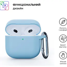 Чохол ArmorStandart Hang Case для Apple AirPods 4 Light Blue (ARM81283) [118651] - мініатюра 2