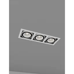 Вбудований світильник Skarlat RGL7116-3 3x18W WH+BK 3000K