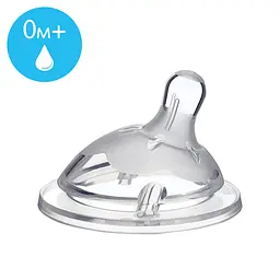 Соска силіконова Chicco Natural Feeling, повільний потік, 0м +, 1 шт. (81011.10) - мініатюра 2