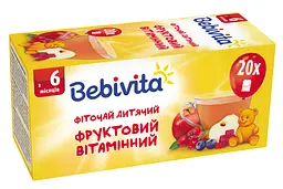 Дитячий фруктовий фіточай Bebivita вітамінний в пакетиках 20 шт. - мініатюра 2