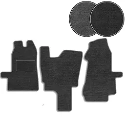 Ворсові килимки для Ford Transit МК6 2006-2013 з підп'ятником 3 шт (Carrera)