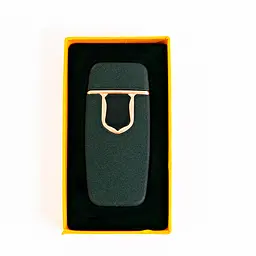 Спіральна електрозапальничка на подарунок Lighter USB 712 чорна матова сенсорна запальничка з ЮСБ зарядкою - мініатюра 3