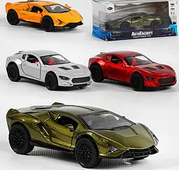 Машинка Автопром MG - 12551 Авто Експерт, 4 види, металопластик, 1:36, звук, світло, інерція, відчиняються двері, в коробці