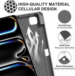 Чохол-клавіатура Jademall для планшета iPad Pro 13” M4 2024 чорний (SKU-006) - мініатюра 7