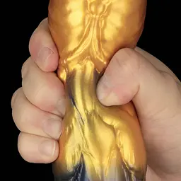 Фалоімітатор Lovetoy Dual Density 10'' 25.4 см (золотий) - мініатюра 23