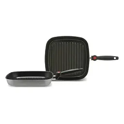 Сковорода-гриль Piardi Home зі складаною ручкою 28 × 28 см сіра FIRS2825GR01