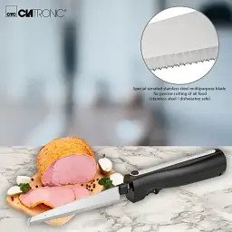 Ніж Clatronic EM 3702 електричний 120 Вт нержавіюча сталь зубчасте універсальне лезо - мініатюра 6