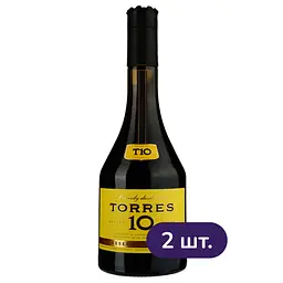 Бренді Torres, 10 років витримки 38% 0.7 л  х 2 шт.