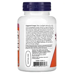 Жироспалювач NOW CLA 800 mg, 90 капсул - мініатюра 3