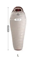 Спальник Naturehike Snowbird (NH20YD001) +7℃ - з натуральним пухом - 205см - мініатюра 2