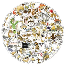 Стікерпак GeekLand The cuteness of the cat-bees 100 штук - мініатюра 2