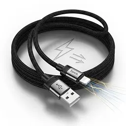 Кабель заряджання USB для Iphone Lightning HOCO X122 1 метр Чорний