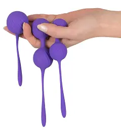 Вагінальні кульки Sweet Smile 3 Kegel Training Balls, 3 шт., фіолетовий - мініатюра 4