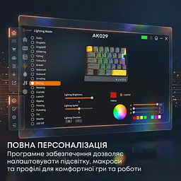 Клавіатура Ajazz AK029 Ice Island магнітні перемикачі чорна/жовта (AK029-I-BY) [175686] - мініатюра 12