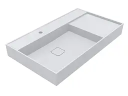 Умивальник Miraggio SOUL 900 Miramarble (8813319) Miramarble, Глянцевий, Підвісний, Білий