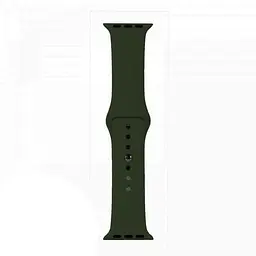Ремінець Apple Watch Silicone 38/40/41 мм Dark Olive L (35) (34) - мініатюра 2