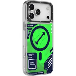 Чохол YoungKit Cyberpunk Luminous Case with Magnetic Ring для Apple iPhone 17 Pro Neon Green [168228] - мініатюра 3