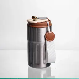 Термочашка Coffee 400 мл з ремінцем і датчиком температури Yiwu коричневий