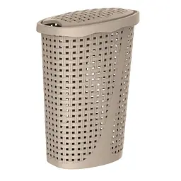 Кошик для білизни 43L PAGLIA 31,5x40x60h з кришкою, бежевий