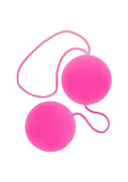 Вагінальні кульки зі зміщеним центром ваги TOY JOY на м'якій зчіпці, пурпурові, 22 х 3.5 см - мініатюра 2