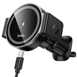 Автотримач із БЗУ HW35 Power 15W (air outlet) Black Hoco teh0029273