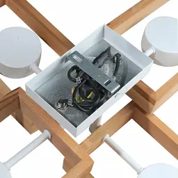 Стельовий світильник ETRON CrossWood 1-EDR-8435 GX53 4×15W натуральний/білий - мініатюра 2