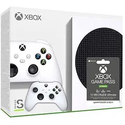Microsoft Xbox Series S 512Gb + Геймпад Microsoft Xbox Series X, S (Robot White) + Xbox Game Pass Ultimate (12 місяців)
