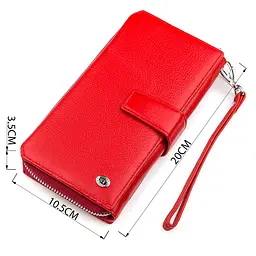 Гаманець жіночий ST Leather 18456 (ST228) дуже красивий червоний - мініатюра 3