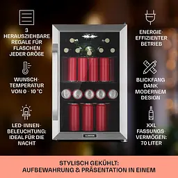 Холодильник для напоїв Klarstein Beersafe 70 Birra Milano Edition (10046061) - мініатюра 2