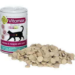 Вітаміни для котів Vitomax Biotin для здорової шкіри та шерсті 300 таблеток - мініатюра 2