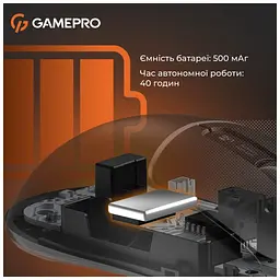 Мишка GamePro Genesis Ranker Wireless/Bluetooth/USB Black (GM012B) - мініатюра 4