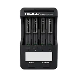 Зарядний пристрій для акумуляторів Liitokala 4 Slots, LCD дисплей, Li-ion/Ni-MH/Ni-Cd/AA/ААA/AAAA/С (Lii-500) - мініатюра 1