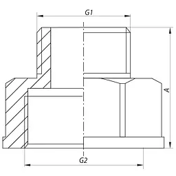 Перехідник (конектор) Koer 3/4 "x1-1 / 2" Kf.A0816 KF0055 - мініатюра 2