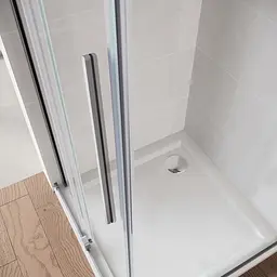 Двері у нішу Koer Walk-In розсувні Sr SD07-120x200-R-TR-01 прозоре скло Easy Clean 8мм Хром KR5773, Права, прозорий, хром - мініатюра 3