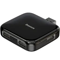 Мультипортовий адаптер USB Хаб Baseus Fully Folded Portable USB-A to 4 USB2.0 CAHUB-CW01 Black