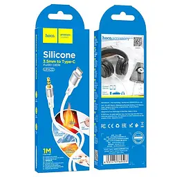 Кабель HOCO 3.5 mm to Type-C silicone digital audio conversion cable UPA22 1M - мініатюра 2