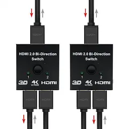 HDMI-сплітер-світч двоспрямований HDMI Switch 2x1 or Splitter 1x2 VEGGIEG H202 - мініатюра 3
