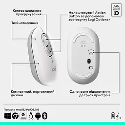 Мишка Logitech POP Mouse With Emoji Bluetooth Off-White (910-007411) - мініатюра 6